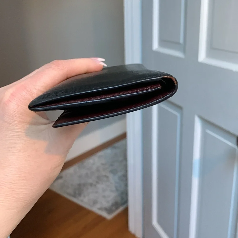 Authentic Lanvin long flap wallet in black and brown - Image 3