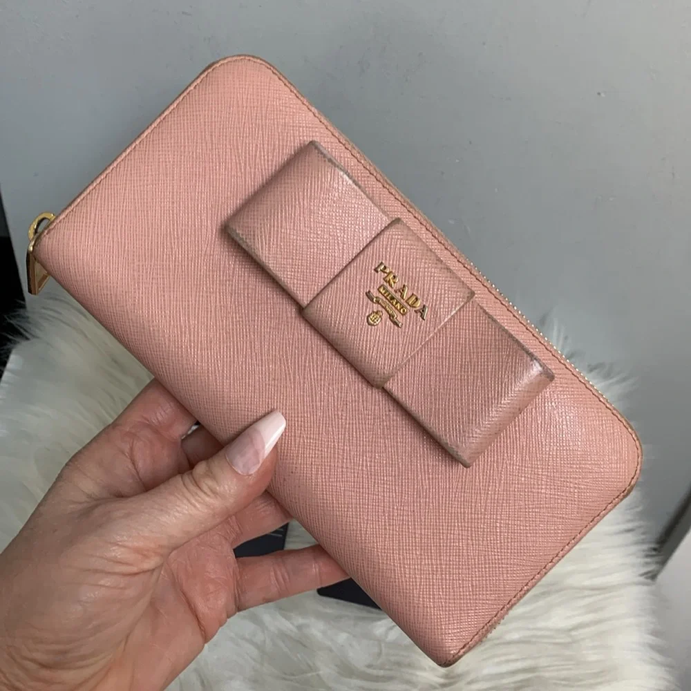 Authentic Prada pink saffiano leather large zippy wallet - Image 2