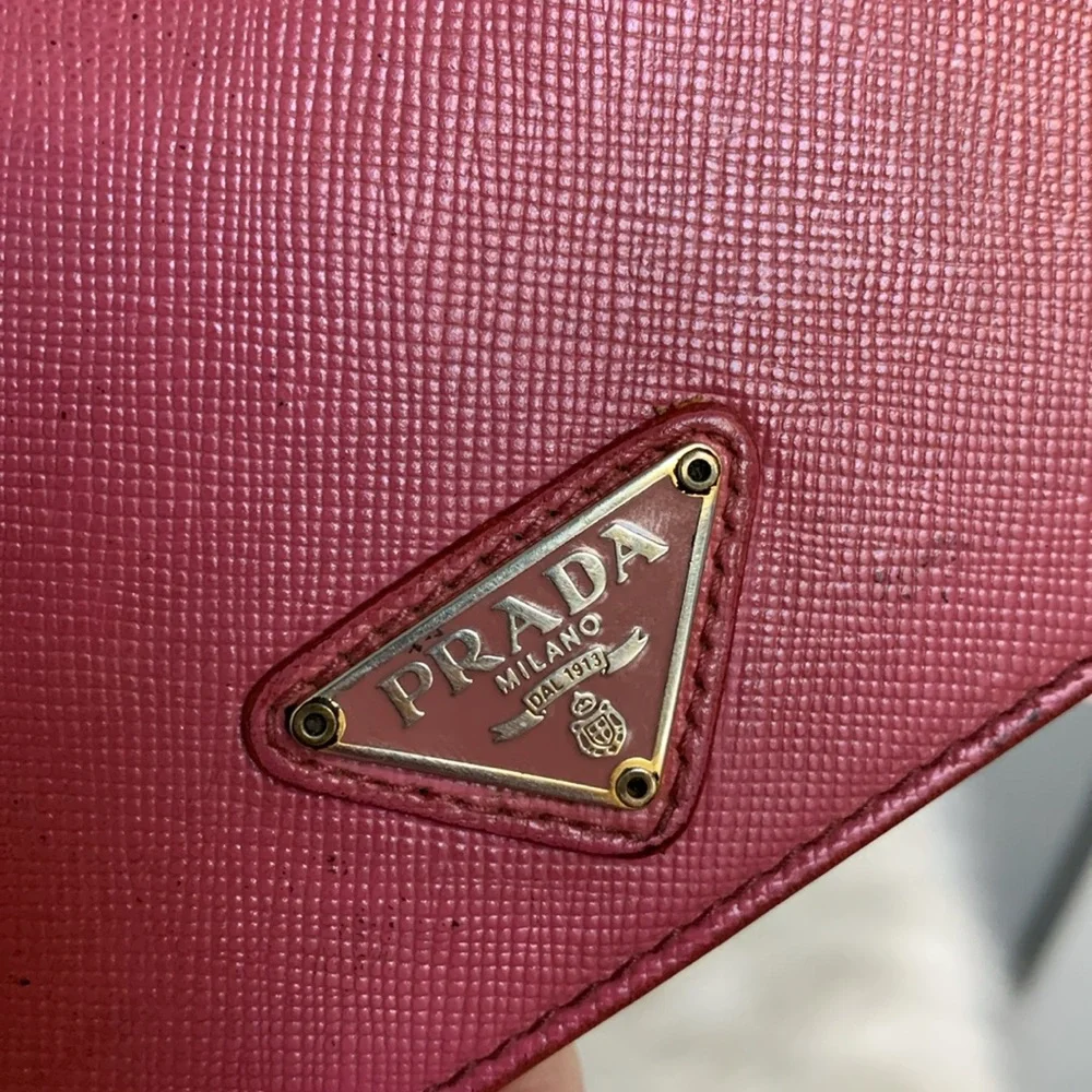 Authentic Prada pink long wallet w original cards - Image 16