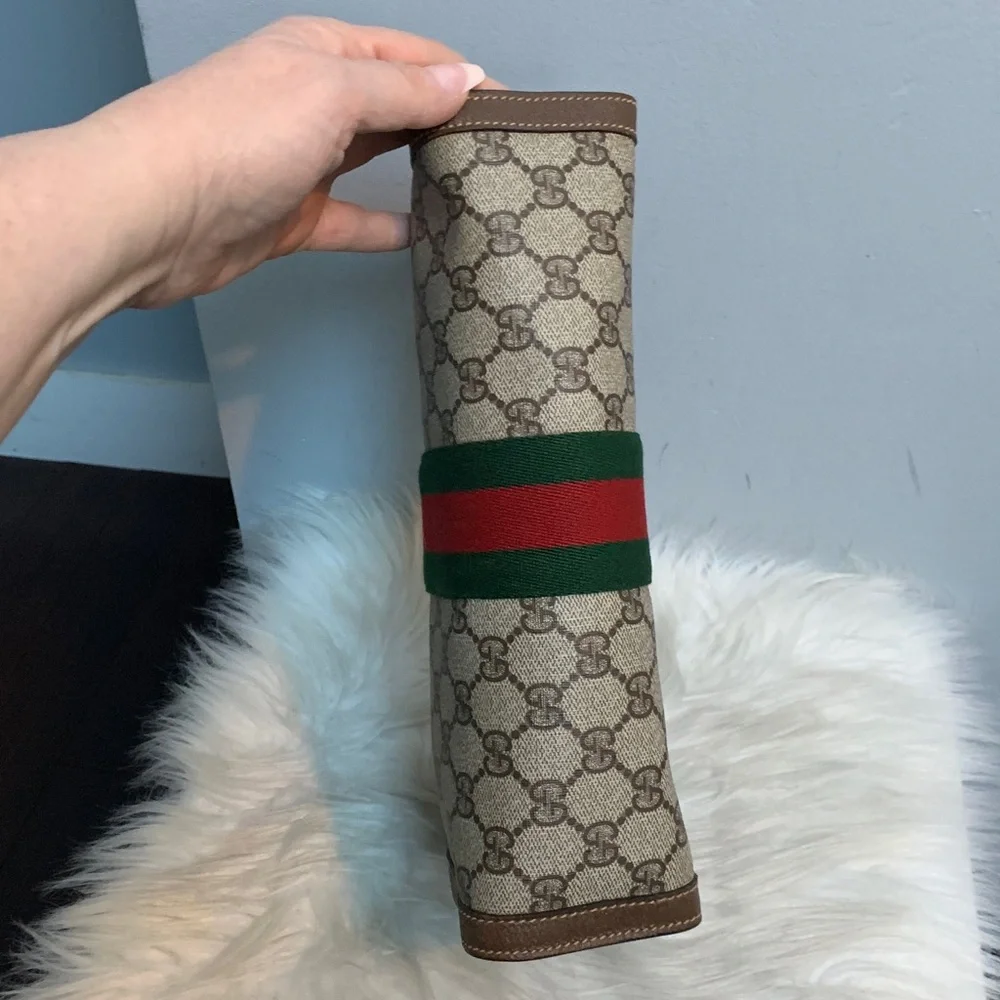 1980’s vintage Gucci Sherry Line Ophidia Velcro top clutch - Image 10
