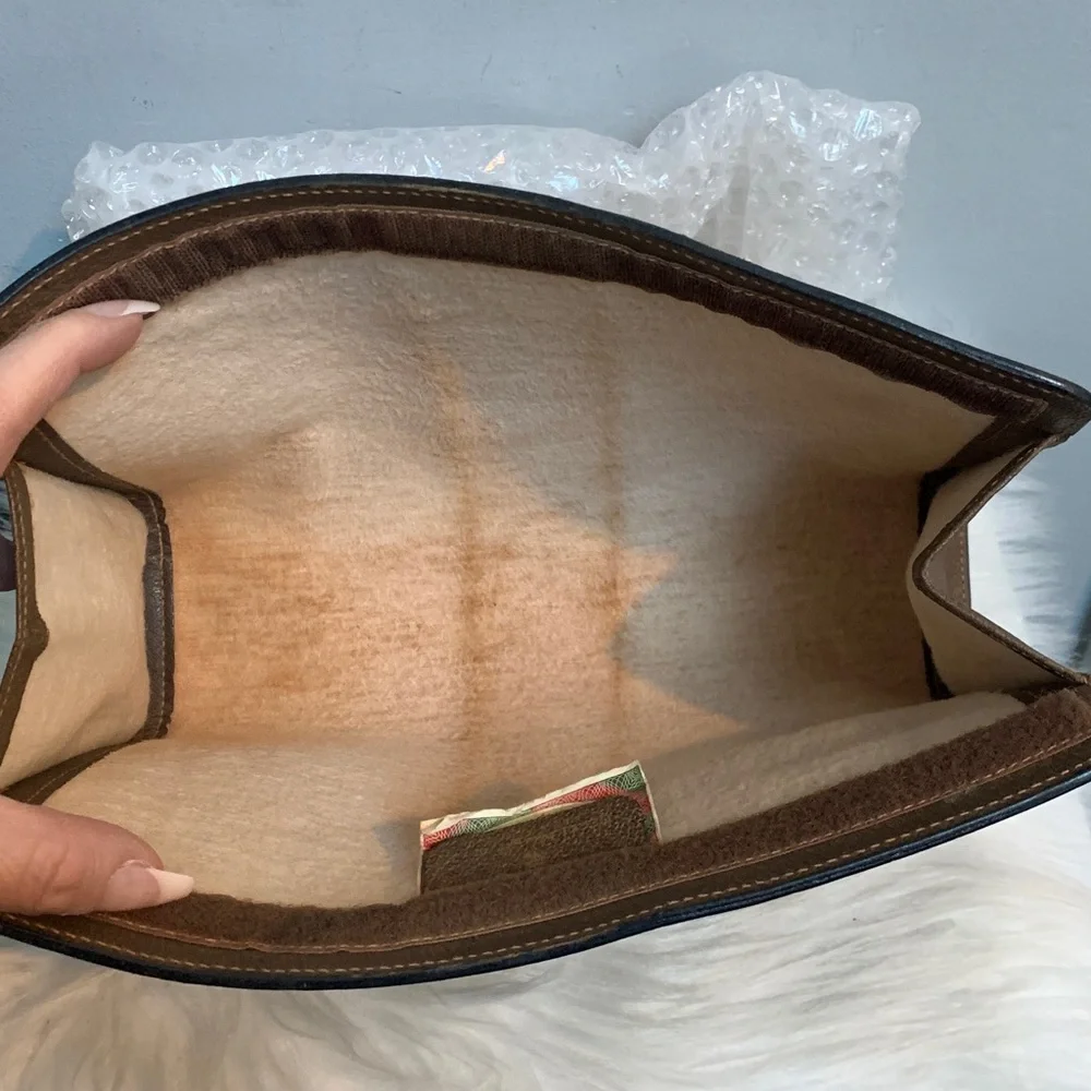 1980’s vintage Gucci Sherry Line Ophidia Velcro top clutch - Image 13