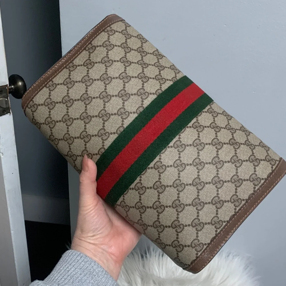 Authentic Gucci vintage Sherry Line Ophidia XL clutch second bag - Image 3