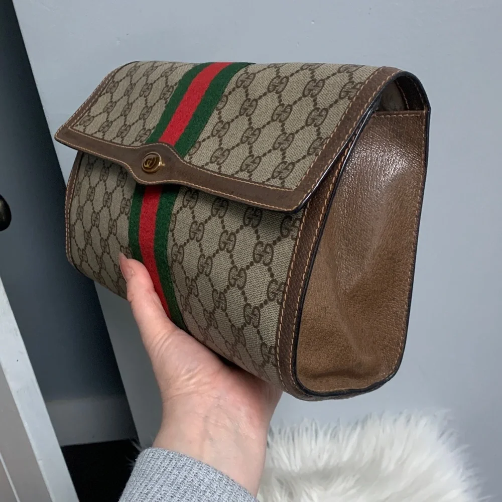Authentic Gucci vintage Sherry Line Ophidia XL clutch second bag - Image 4