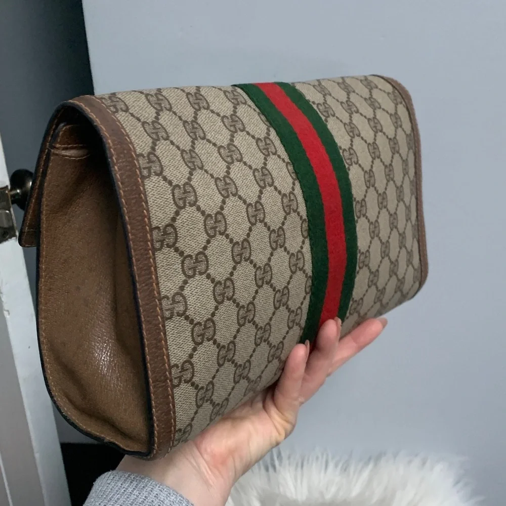 Authentic Gucci vintage Sherry Line Ophidia XL clutch second bag - Image 5