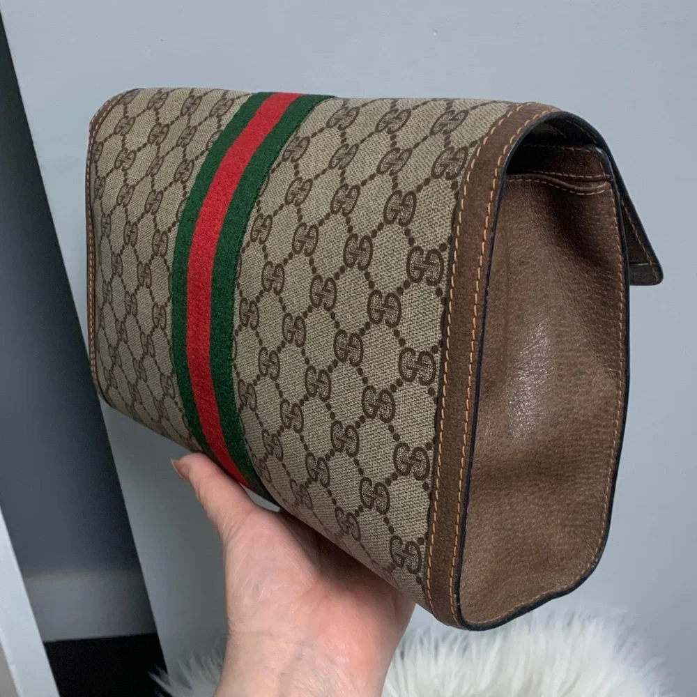 Authentic Gucci vintage Sherry Line Ophidia XL clutch second bag - Image 7