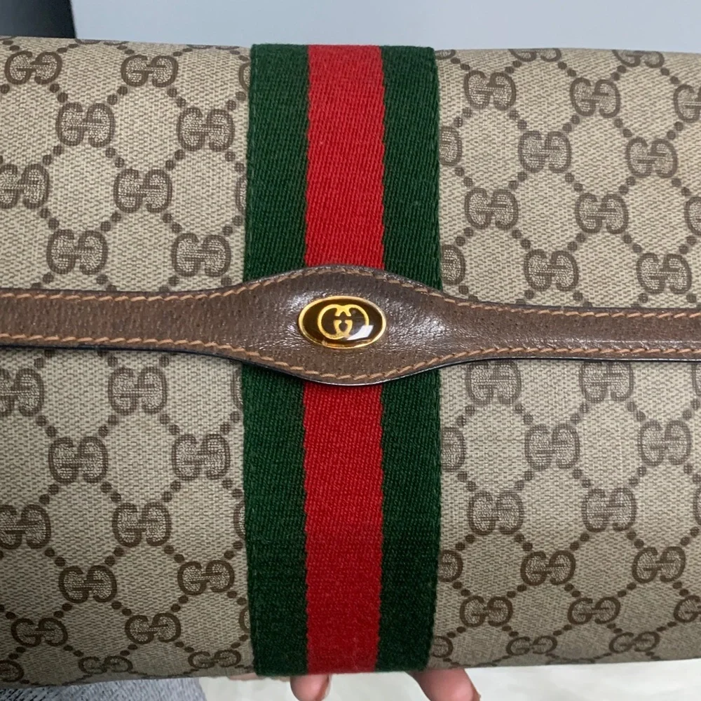 Authentic Gucci vintage Sherry Line Ophidia XL clutch second bag - Image 16