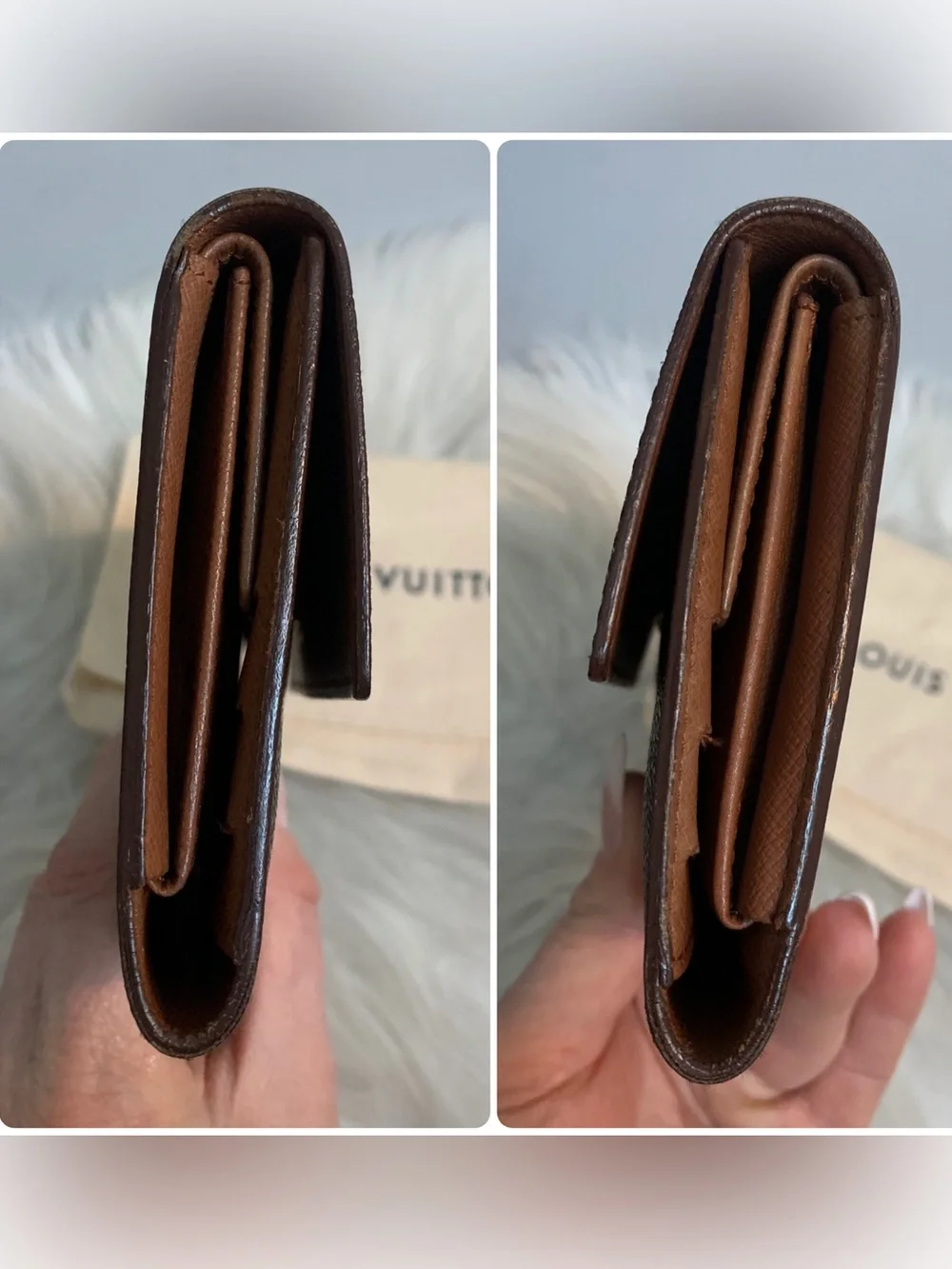 1997 authentic Louis Vuitton International wallet w dustbag - Image 4