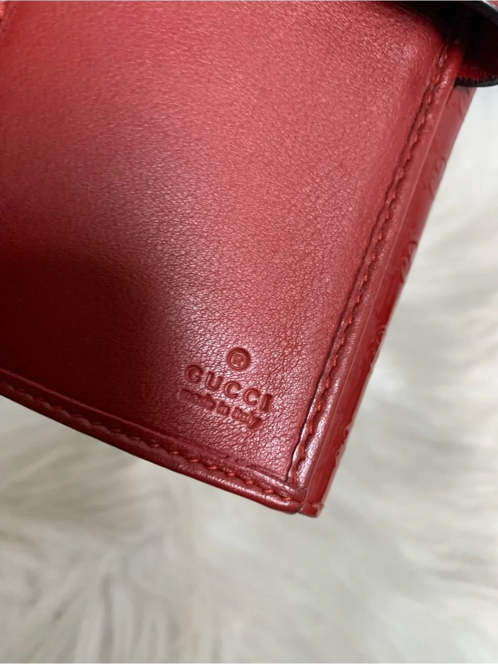 Authentic red patent leather Gucci long wallet w heart snap ❤️ - Image 15