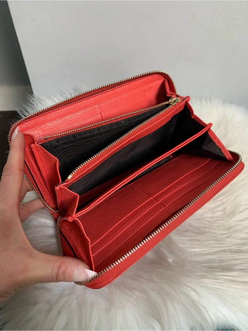 Authentic pink Gucci soho large zippy wallet. - Image 9