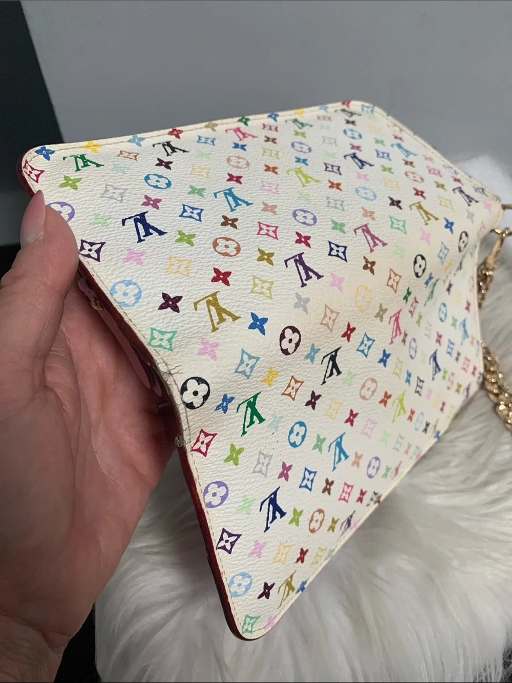 2010 authentic Louis Vuitton multicolore large Insolite wallet / wristlet/clutch - Image 8