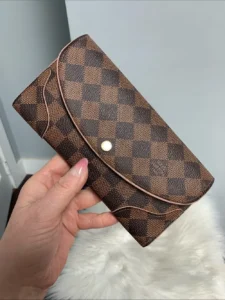 2016 authentic Louis Vuitton Caissa Damier Ebene diamond checkered wallet