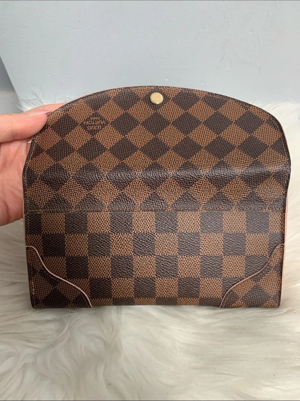 2016 authentic Louis Vuitton Caissa Damier Ebene diamond checkered wallet - Image 7
