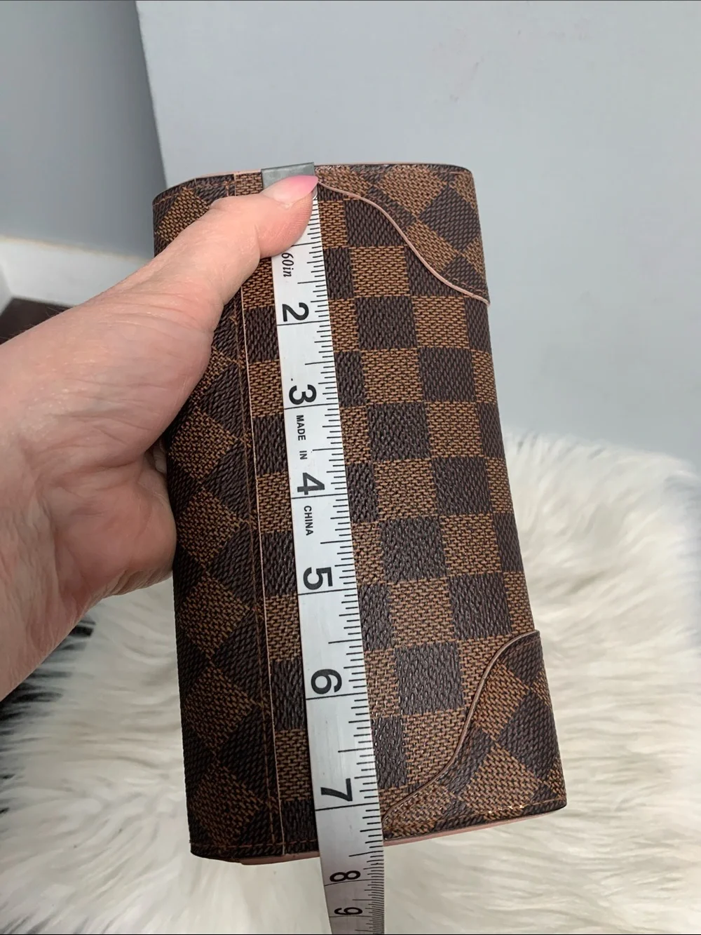 2016 authentic Louis Vuitton Caissa Damier Ebene diamond checkered wallet - Image 4