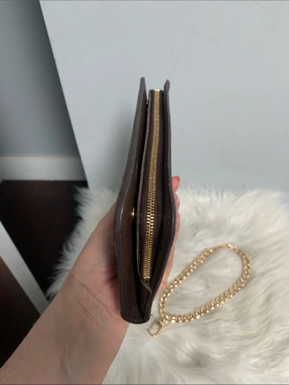 2009 authentic Louis Vuitton Insolite wristlet in Damier Ebene - Image 4