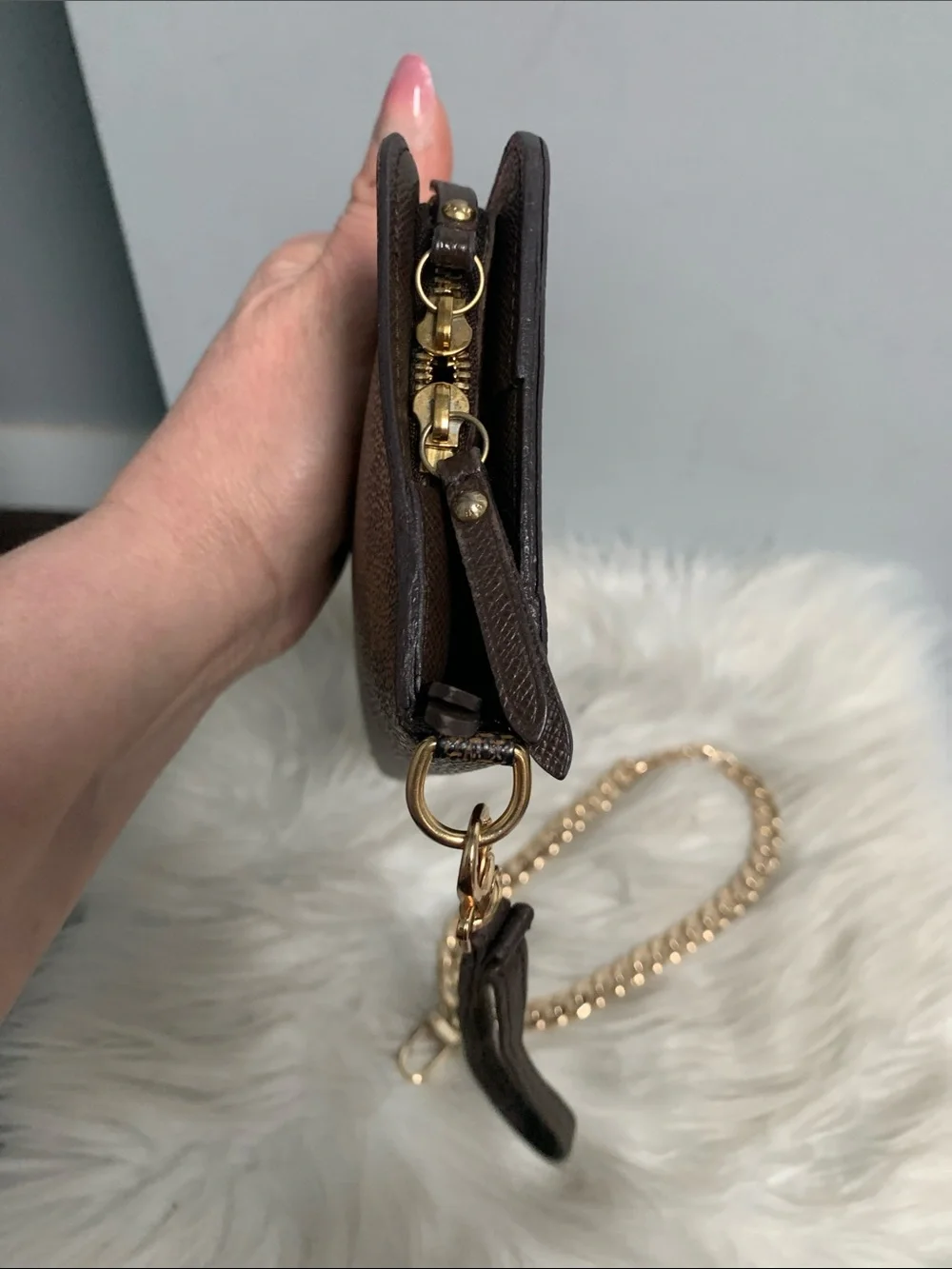 2009 authentic Louis Vuitton Insolite wristlet in Damier Ebene - Image 6