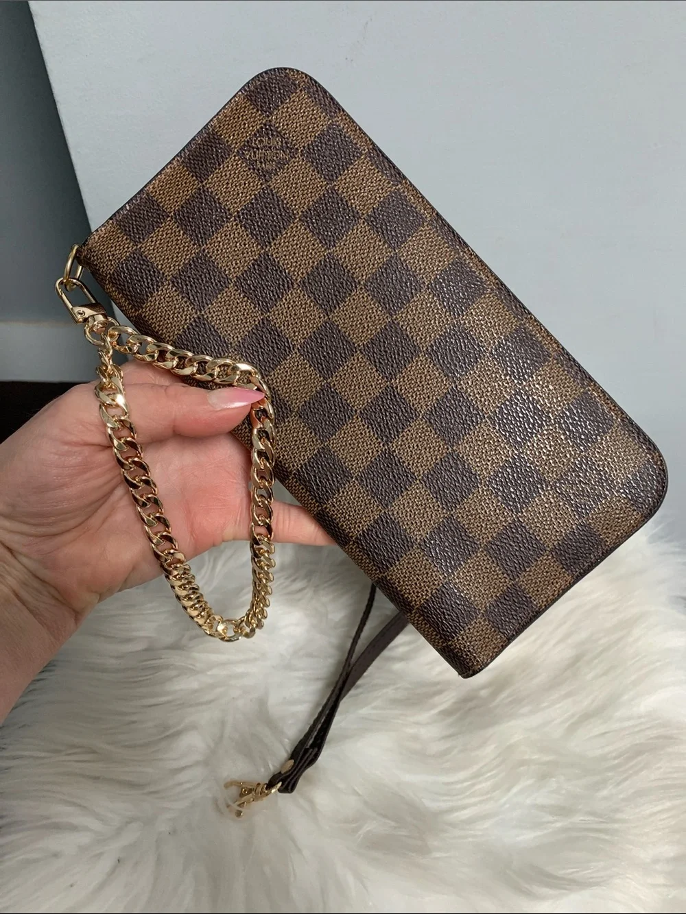 2009 authentic Louis Vuitton Insolite wristlet in Damier Ebene - Image 2