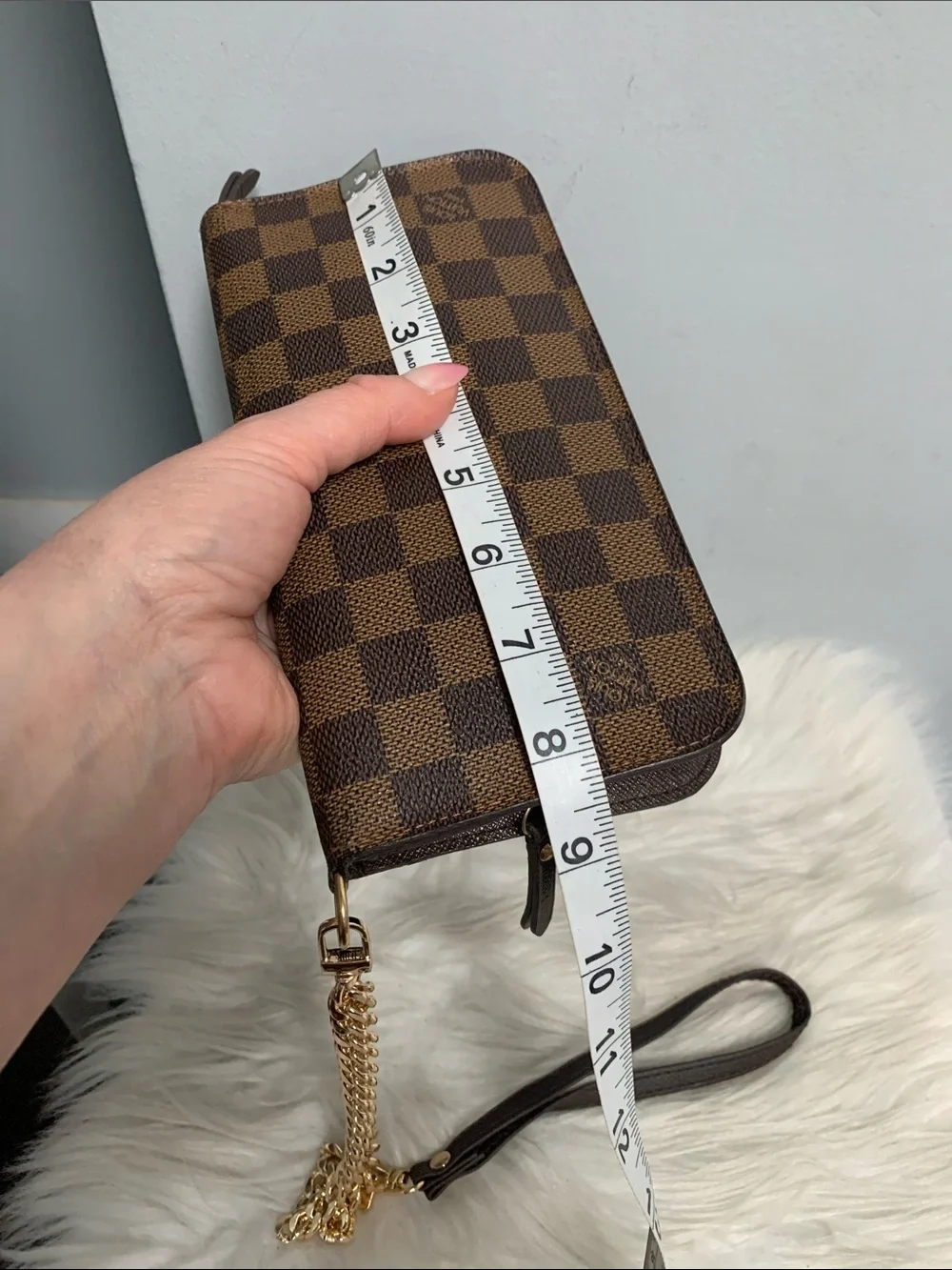 2009 authentic Louis Vuitton Insolite wristlet in Damier Ebene - Image 7