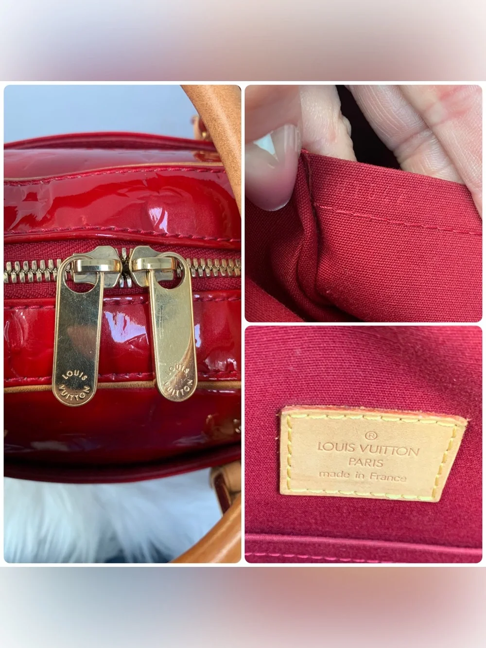 2007 authentic Louis Vuitton Summit Drive red vernis leather handbag - Image 15