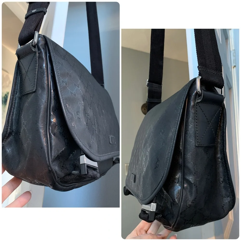 Authentic all - black Gucci Messenger bag - Image 4