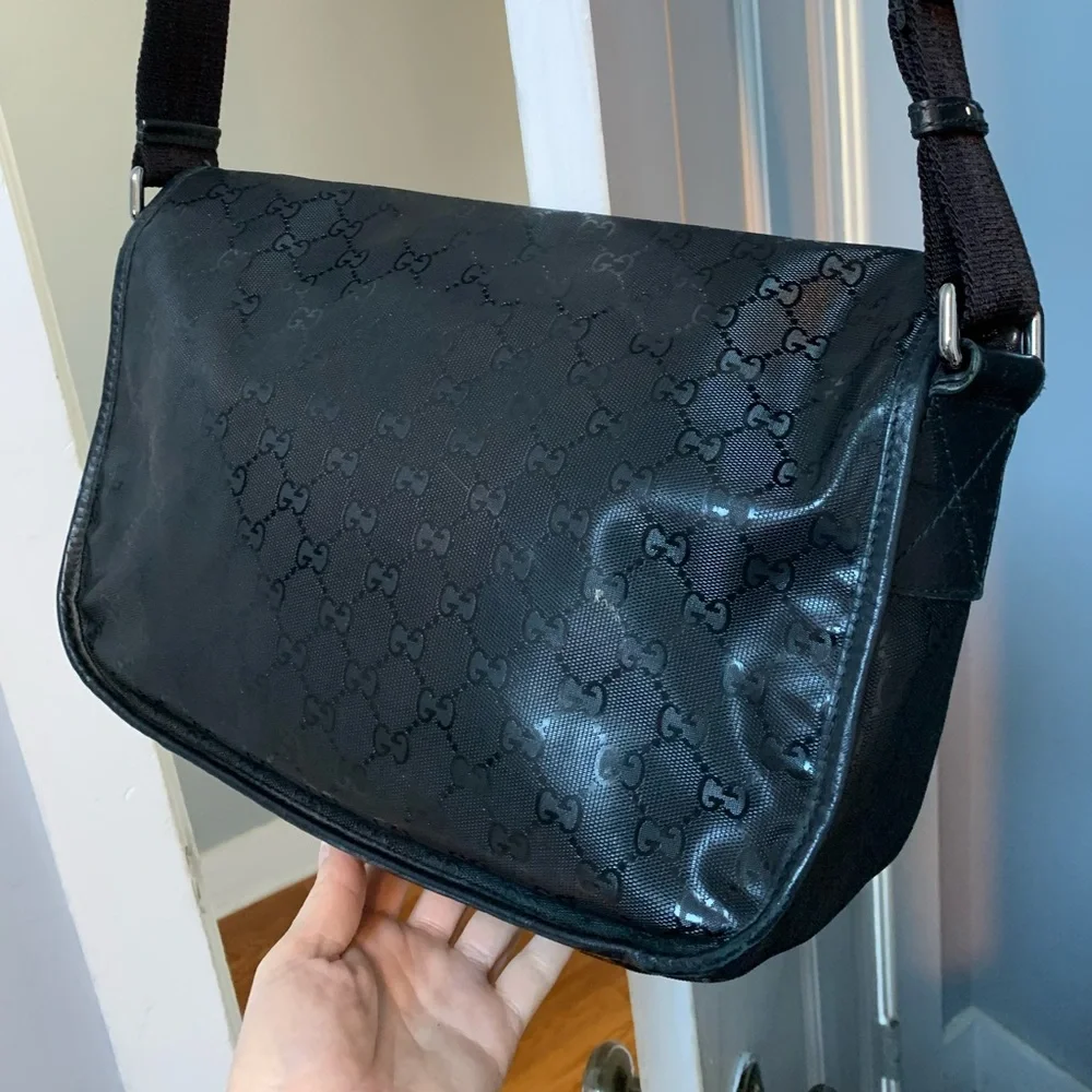 Authentic all - black Gucci Messenger bag - Image 5