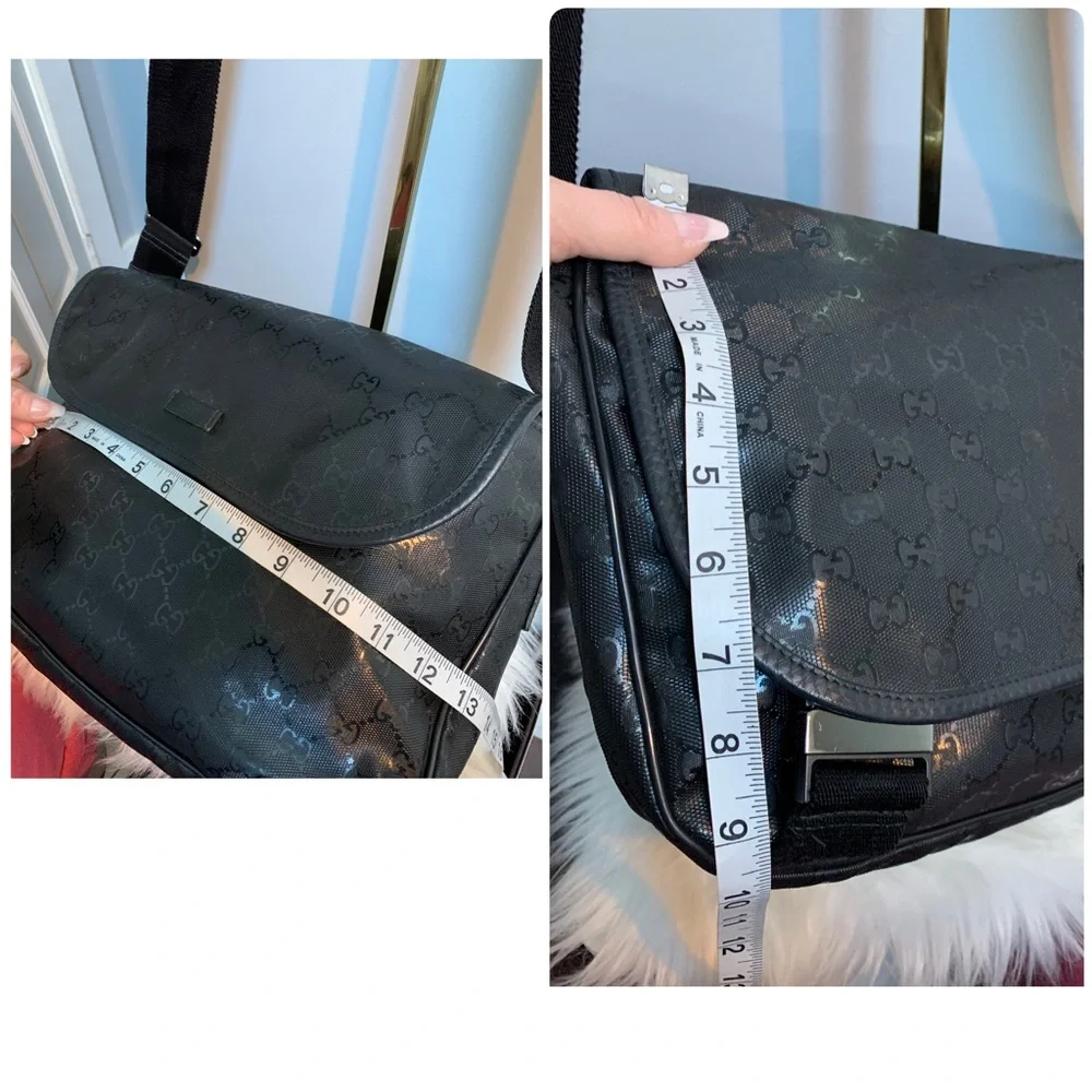 Authentic all - black Gucci Messenger bag - Image 6