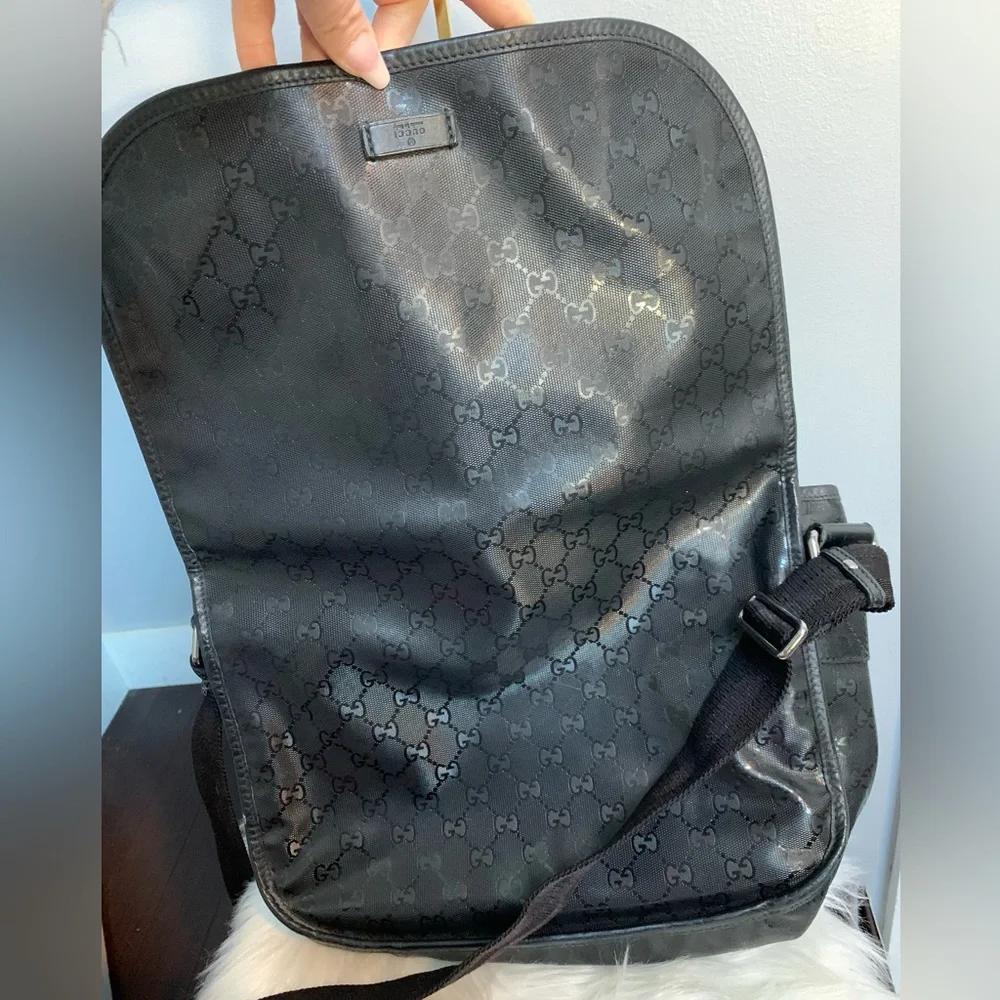 Authentic all - black Gucci Messenger bag - Image 7