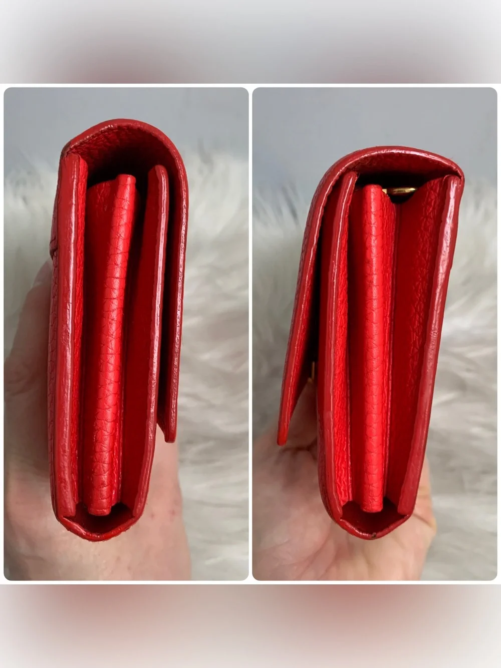 2019 authentic Louis Vuitton Capucines long wallet in bright coral color. - Image 4