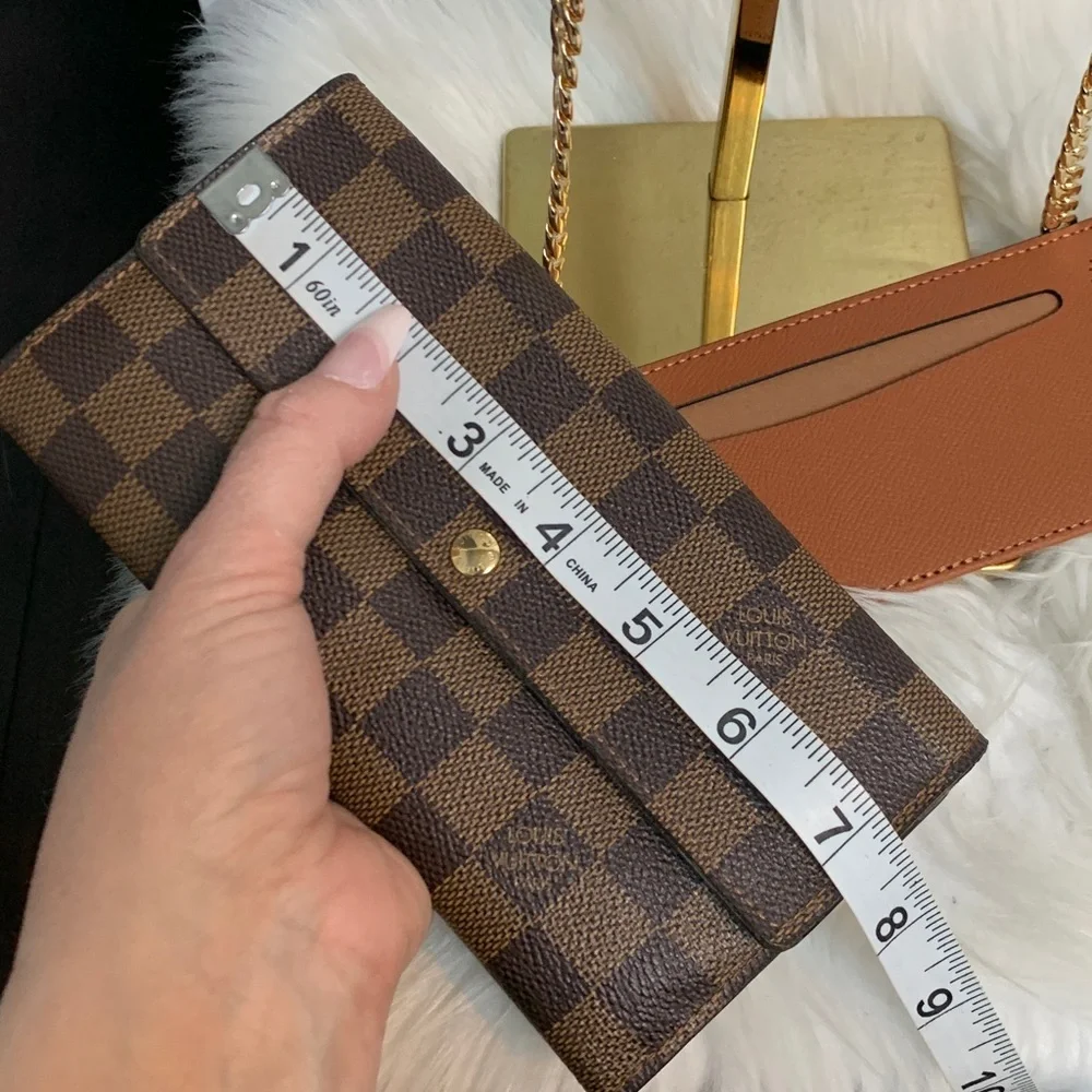 2007 authentic Louis Vuitton Damier Ebene Sarah wallet w free conversion kit - Image 7