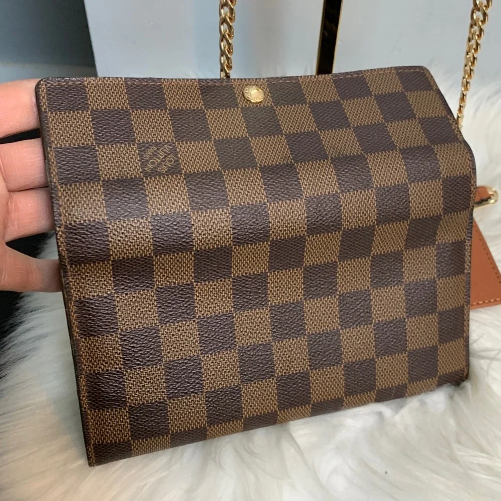 2007 authentic Louis Vuitton Damier Ebene Sarah wallet w free conversion kit - Image 9