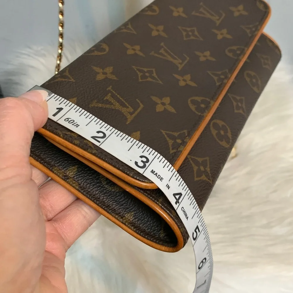 1999 authentic Louis Vuitton Twin Pochette GM crossbody w free chain - Image 10