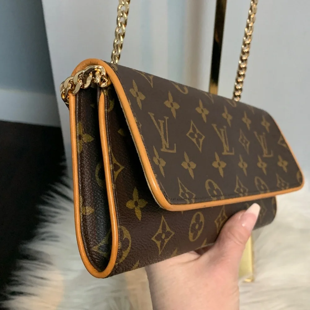 2000 authentic Louis Vuitton Twin Pochette GM crossbody, free replacement chain - Image 7